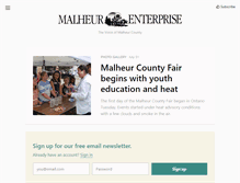 Tablet Screenshot of malheurenterprise.com